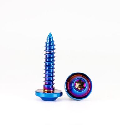 Mavi Mor Degrade Tc4 Motosiklet Titanyum Alaşımlı Vidalar ANSI ASME Standardı