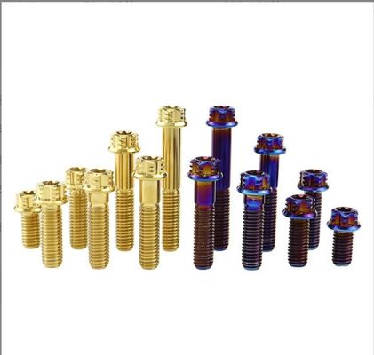 Motosiklet Modifikasyonu İçin Fantezi Flanşlı M6 Torx Titanyum Alaşımlı Cıvatalar