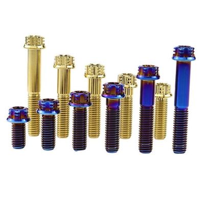 Motosiklet Modifikasyonu İçin Fantezi Flanşlı M6 Torx Titanyum Alaşımlı Cıvatalar