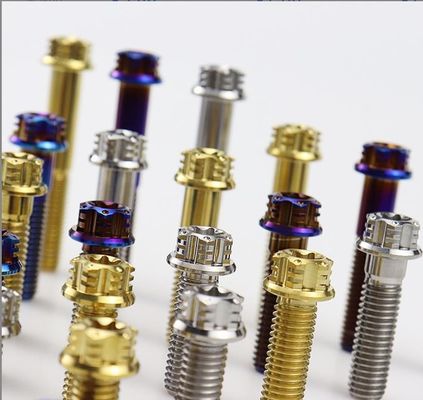 Motosiklet Modifikasyonu İçin Fantezi Flanşlı M6 Torx Titanyum Alaşımlı Cıvatalar