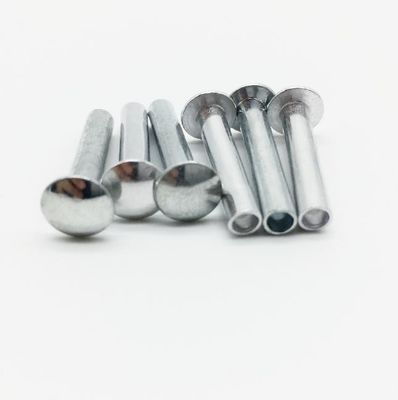Yarı Boş Oval Başlı Demir Perçin Metal Tek Taraflı Endüstriyel Beyaz Galvanizli Perçinler