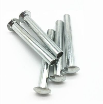 Yarı Boş Oval Başlı Demir Perçin Metal Tek Taraflı Endüstriyel Beyaz Galvanizli Perçinler