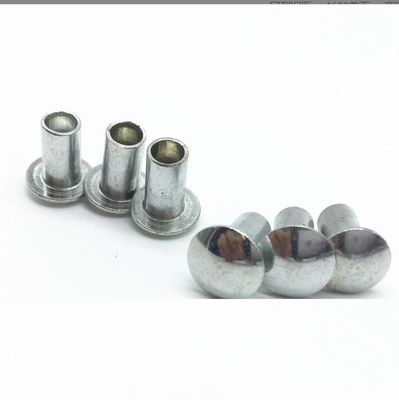 Yarı Boş Oval Başlı Demir Perçin Metal Tek Taraflı Endüstriyel Beyaz Galvanizli Perçinler