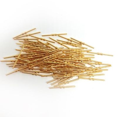Pirinç Altın Kaplama Katı İğne Altın Kaplama Test Probu Pogo Pin / Yaylı Yüksük