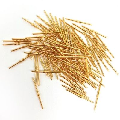 Pirinç Altın Kaplama Katı İğne Altın Kaplama Test Probu Pogo Pin / Yaylı Yüksük